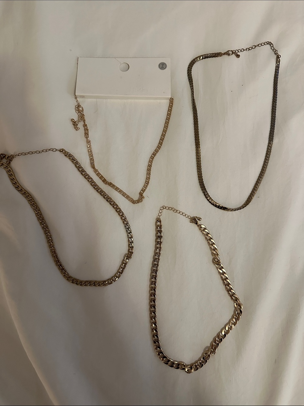 Gold-Tone Men/Women Chain Necklace Set